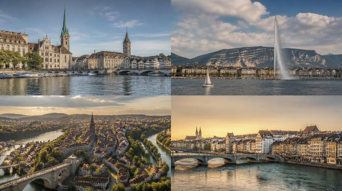 Zürich Genf Bern und Basel im Städte-Quiz