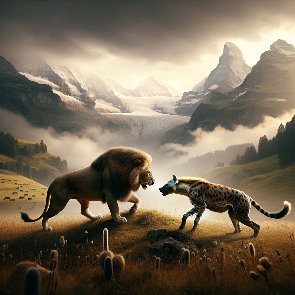 Konfrontation der Giganten: Löwe vs. Hyäne