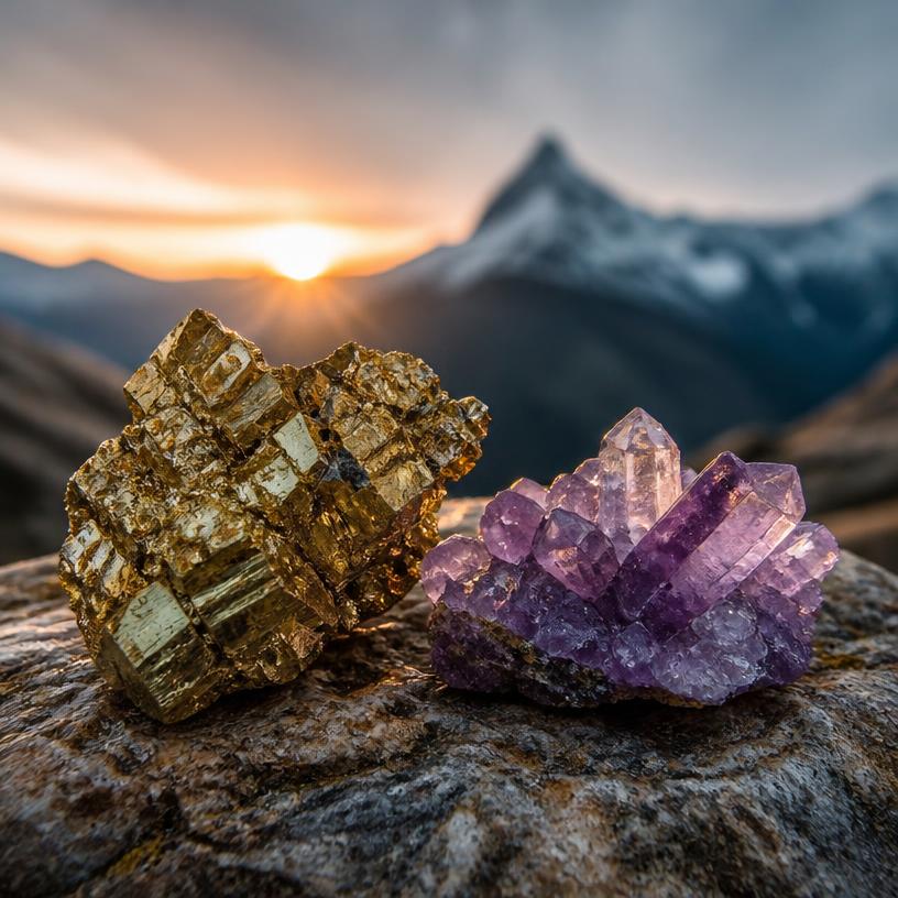 Glitzerndes Duell der Minerale