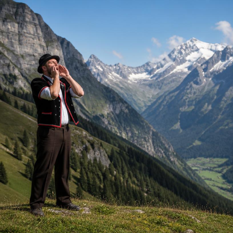 Jodeln, das Echo der Berge